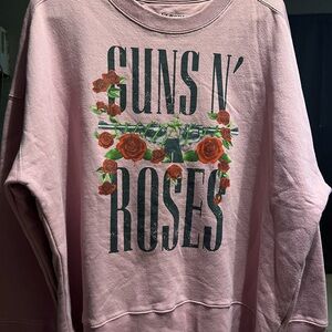Guns N' Roses Pink Crew Neck Sweater
